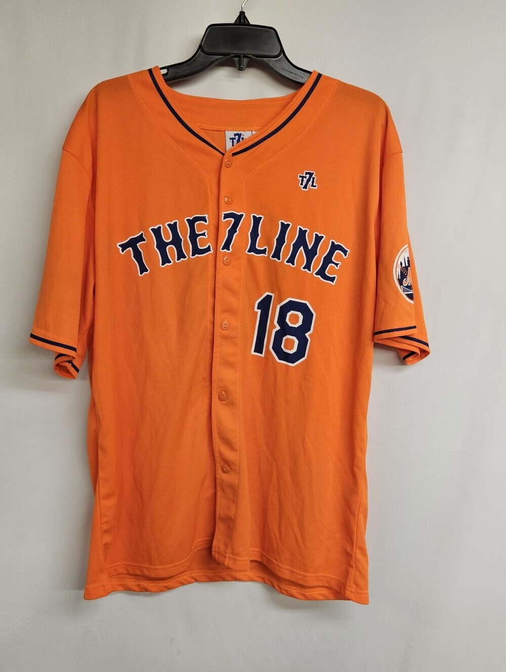 New York Mets #18 Travis D’ Arnaud The 7 Line Jersey Army Orange Sz X-Large